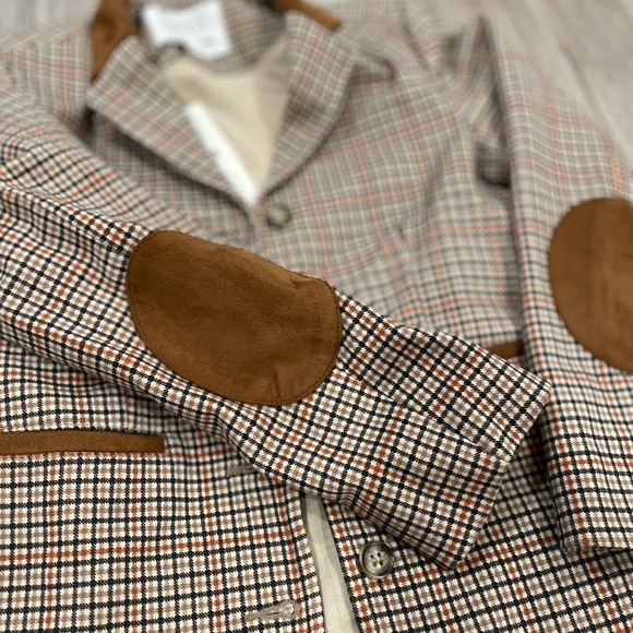 Zara Kids Tan and Brown Checkered Blazer - Picture 3 of 5